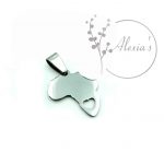 Africa Heart Pendant Stainless Steel