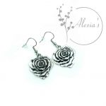 Rose Heart Earrings Stainless Steel