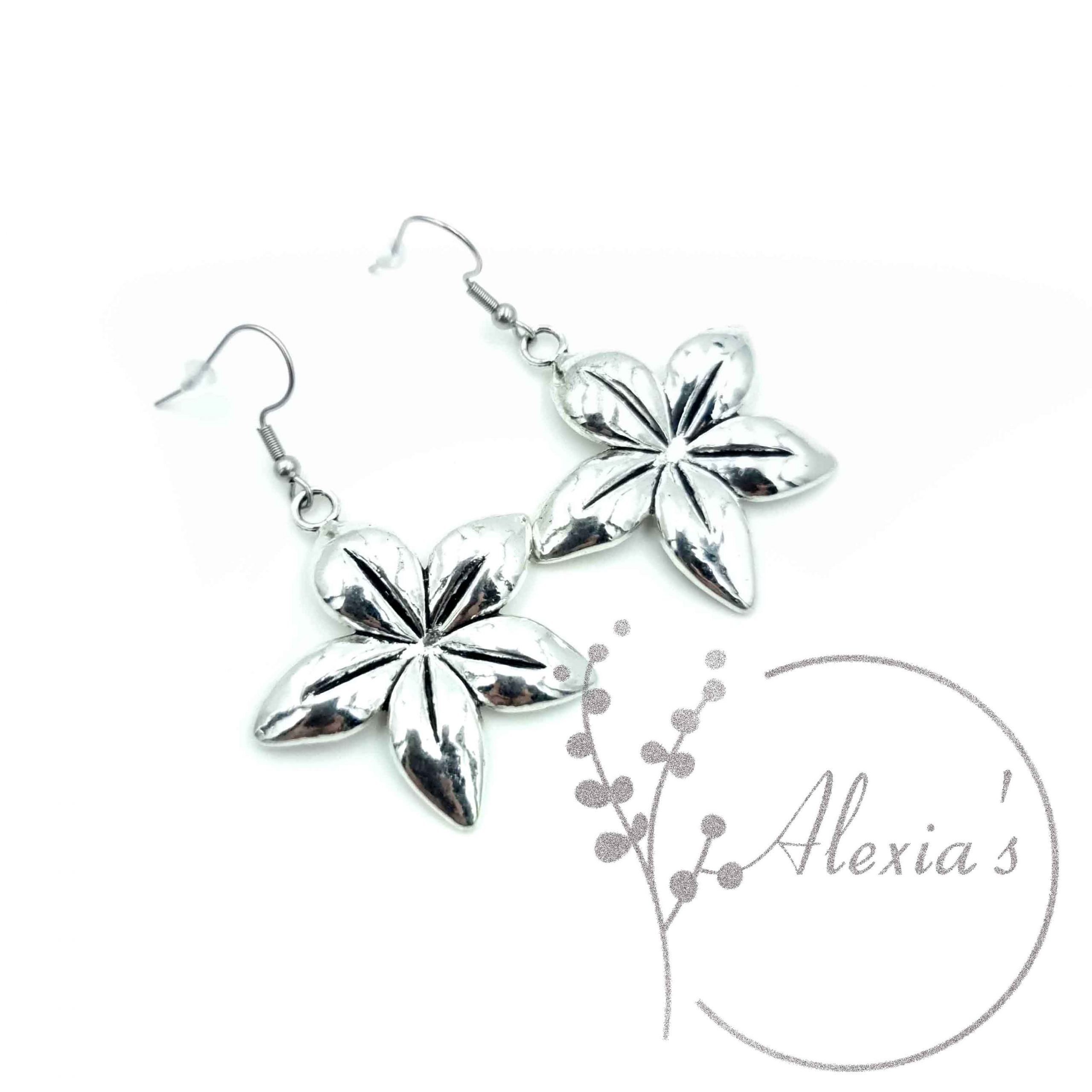 Flower Pendant / Earrings Stainless Steel