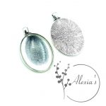 Personalised Glass Cabochons Oval Domed Pendant
