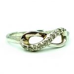 Silver Infinity Half Cubic Zirconia Ring